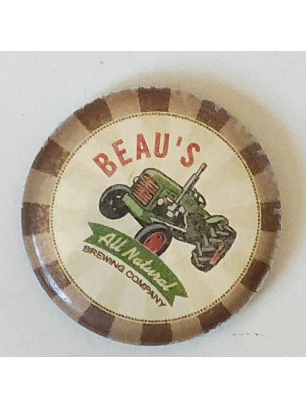 RARE Beau's All Natural Brewing Company Pin Beaus Beer Tractor Graphic Logo